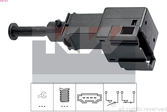 KW 510 151 - Brake Light Switch / Clutch car-mod.net