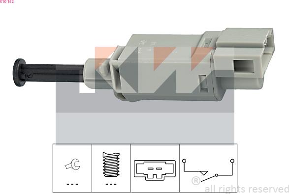 KW 510 152 - Switch, clutch control (cruise control) car-mod.net