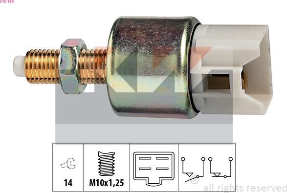 KW 510 119 - Brake Light Switch / Clutch car-mod.net