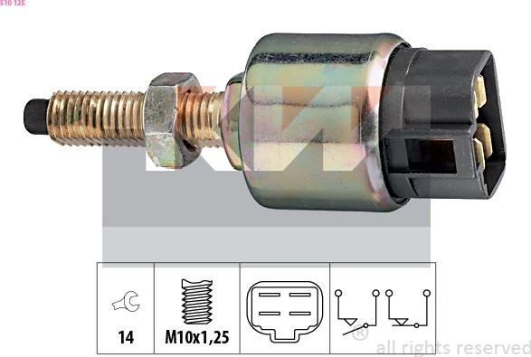 KW 510 125 - Brake Light Switch / Clutch car-mod.net