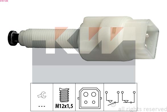 KW 510 126 - Brake Light Switch / Clutch car-mod.net