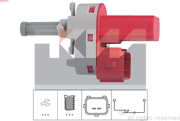 KW 510 171 - Switch, clutch control (cruise control) car-mod.net
