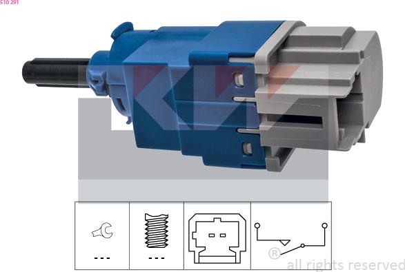 KW 510 291 - Switch, clutch control (cruise control) car-mod.net