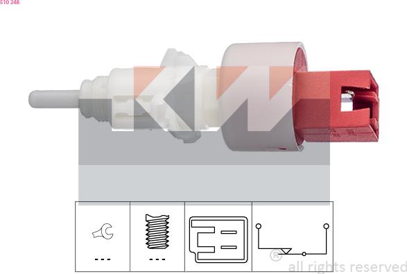 KW 510 248 - Switch, clutch control (cruise control) car-mod.net