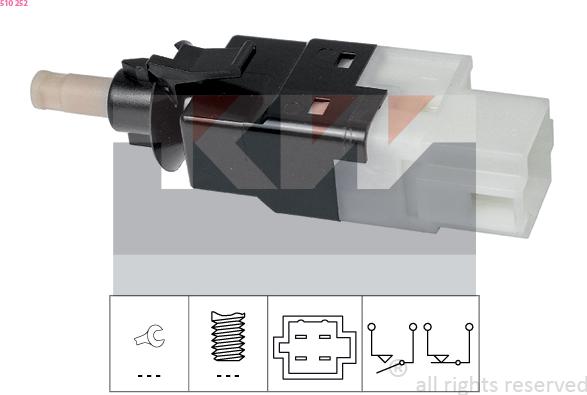 KW 510 252 - Brake Light Switch / Clutch car-mod.net