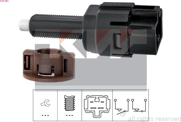 KW 510 261 - Brake Light Switch / Clutch car-mod.net