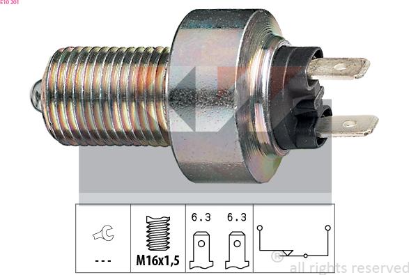 KW 510 201 - Brake Light Switch / Clutch car-mod.net