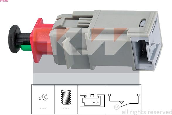 KW 510 207 - Switch, clutch control (cruise control) car-mod.net