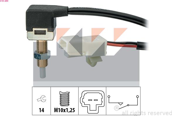 KW 510 289 - Switch, clutch control (cruise control) car-mod.net