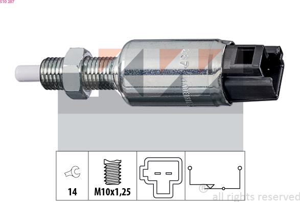 KW 510 287 - Switch, clutch control (cruise control) car-mod.net
