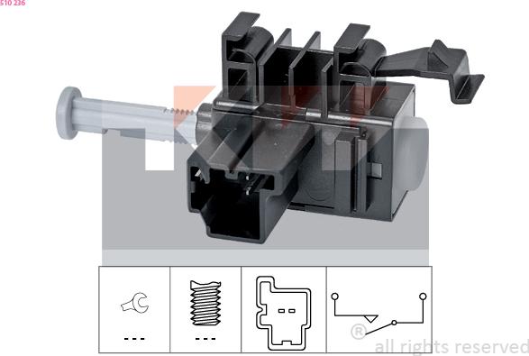 KW 510 236 - Switch, clutch control (cruise control) car-mod.net