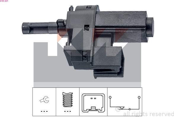 KW 510 221 - Switch, clutch control (cruise control) car-mod.net