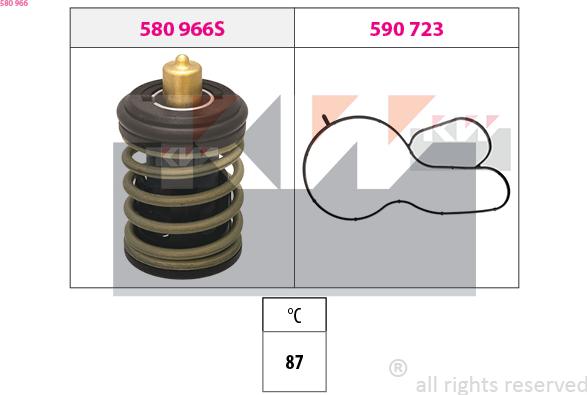 KW 580 966 - Coolant thermostat / housing car-mod.net