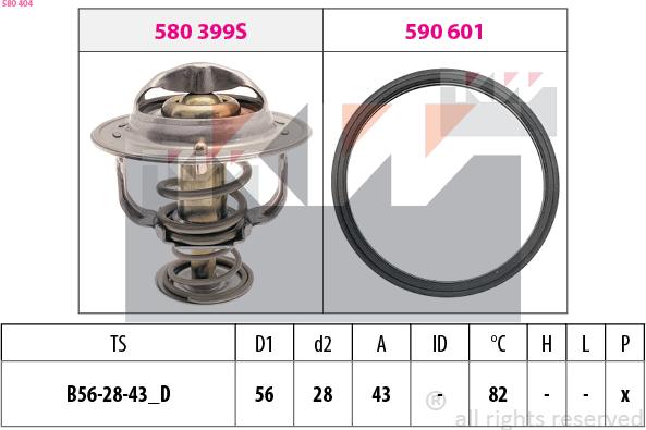 KW 580 404 - Coolant thermostat / housing car-mod.net