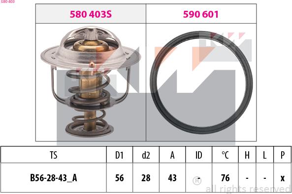 KW 580 403 - Coolant thermostat / housing car-mod.net