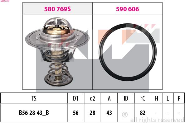 KW 580 413 - Coolant thermostat / housing car-mod.net