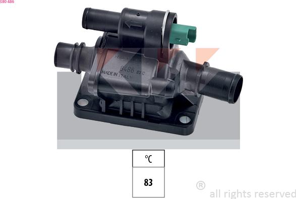 KW 580 486 - Coolant thermostat / housing car-mod.net