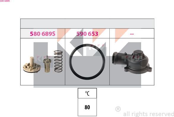 KW 580 689K - Coolant thermostat / housing car-mod.net