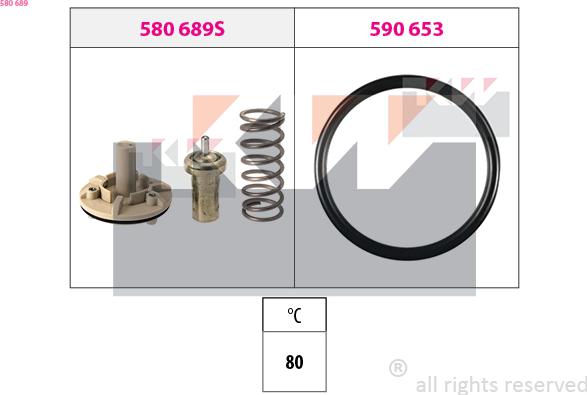 KW 580 689 - Coolant thermostat / housing car-mod.net