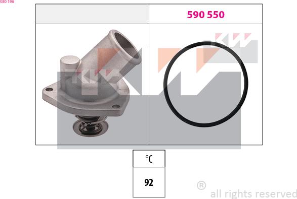 KW 580 196 - Coolant thermostat / housing car-mod.net