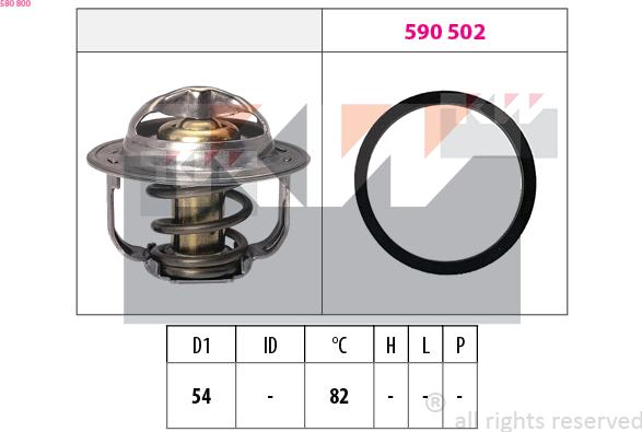 KW 580 800 - Coolant thermostat / housing car-mod.net