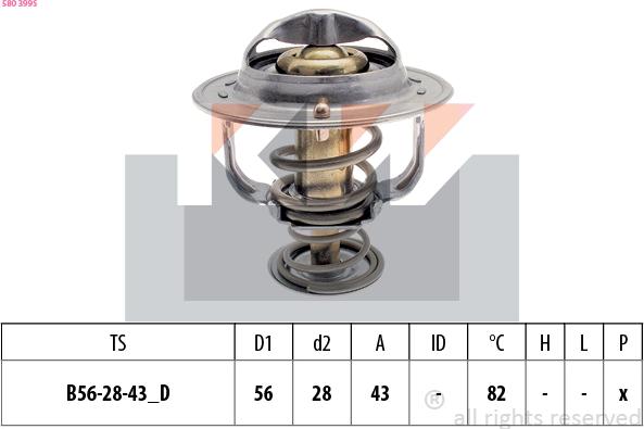 KW 580 399S - Coolant thermostat / housing car-mod.net