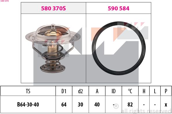 KW 580 370 - Coolant thermostat / housing car-mod.net