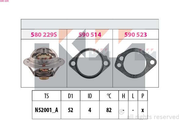 KW 580 229 - Coolant thermostat / housing car-mod.net