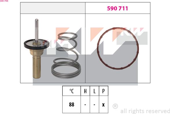 KW 580 798 - Coolant thermostat / housing car-mod.net