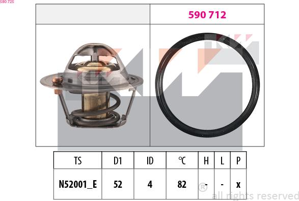KW 580 725 - Coolant thermostat / housing car-mod.net