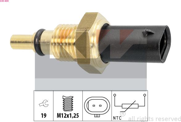 KW 530 400 - Sensor, oil temperature car-mod.net
