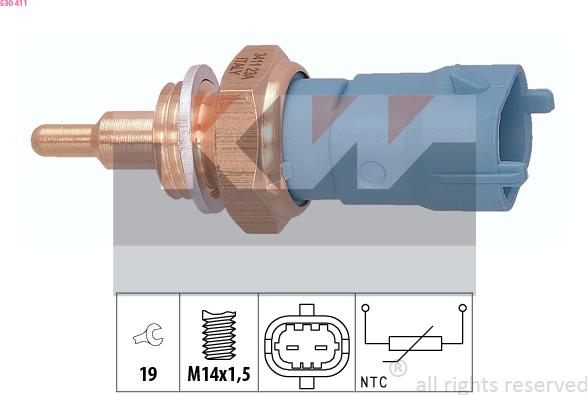 KW 530 411 - Coolant temperature Sensor car-mod.net