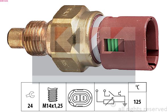 KW 530 532 - Coolant temperature Sensor car-mod.net