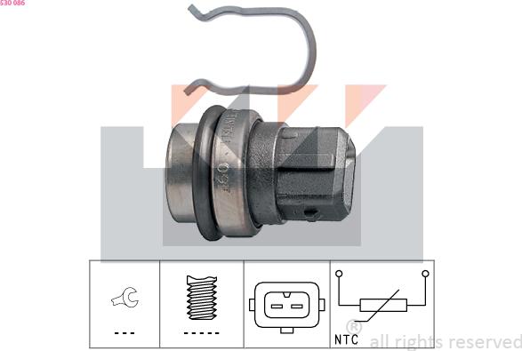 KW 530 086 - Coolant temperature Sensor car-mod.net