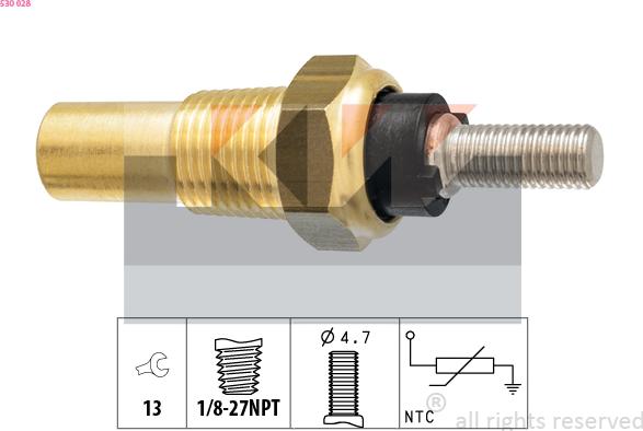 KW 530 028 - Coolant temperature Sensor car-mod.net