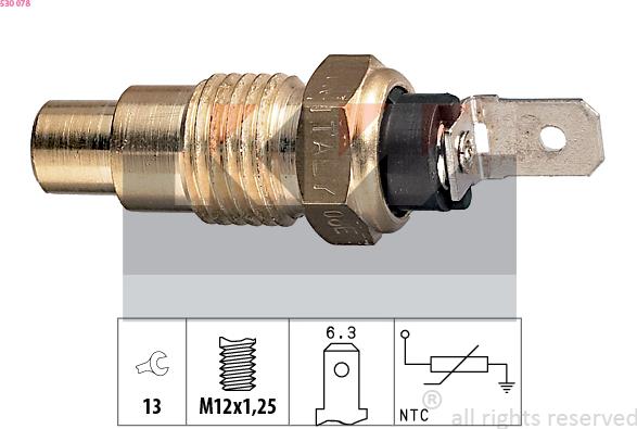 KW 530 078 - Coolant temperature Sensor car-mod.net