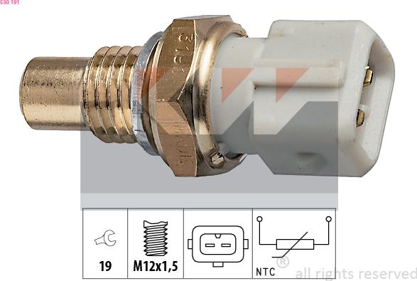 KW 530 191 - Coolant temperature Sensor car-mod.net