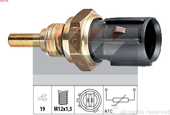 KW 530 198 - Sensor, oil temperature car-mod.net