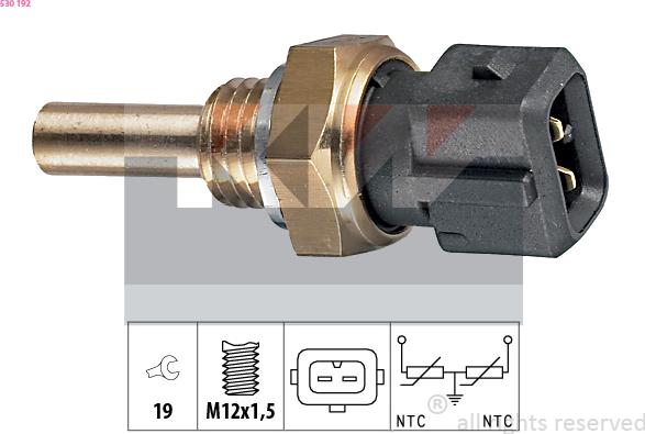 KW 530 192 - Coolant temperature Sensor car-mod.net