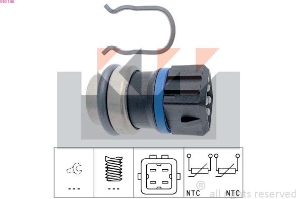 KW 530 146 - Coolant temperature Sensor car-mod.net