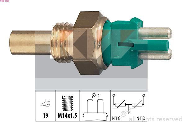KW 530 140 - Coolant temperature Sensor car-mod.net
