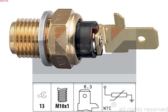 KW 530 154 - Sensor, oil temperature car-mod.net