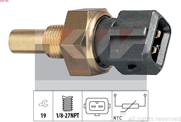 KW 530 165 - Coolant temperature Sensor car-mod.net