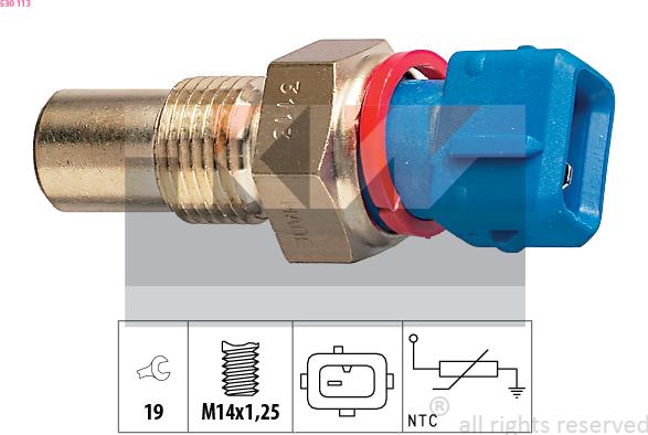 KW 530 113 - Sensor, oil temperature car-mod.net