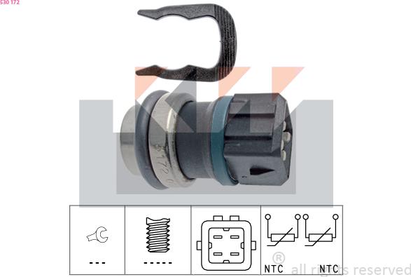KW 530 172 - Coolant temperature Sensor car-mod.net