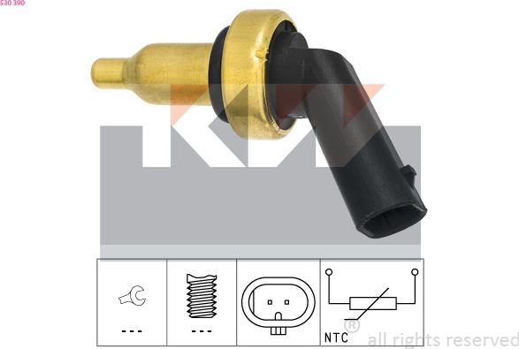 KW 530 390 - Coolant temperature Sensor car-mod.net