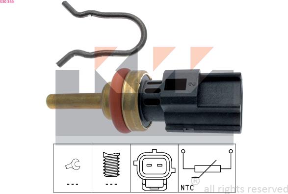 KW 530 346 - Coolant temperature Sensor car-mod.net