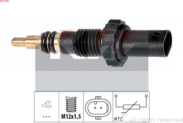 KW 530 348 - Coolant temperature Sensor car-mod.net