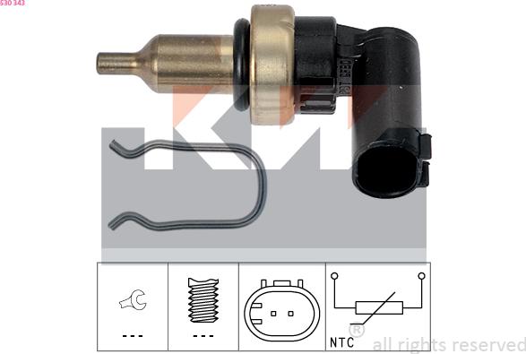 KW 530 343 - Coolant temperature Sensor car-mod.net