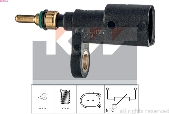 KW 530 355 - Coolant temperature Sensor car-mod.net